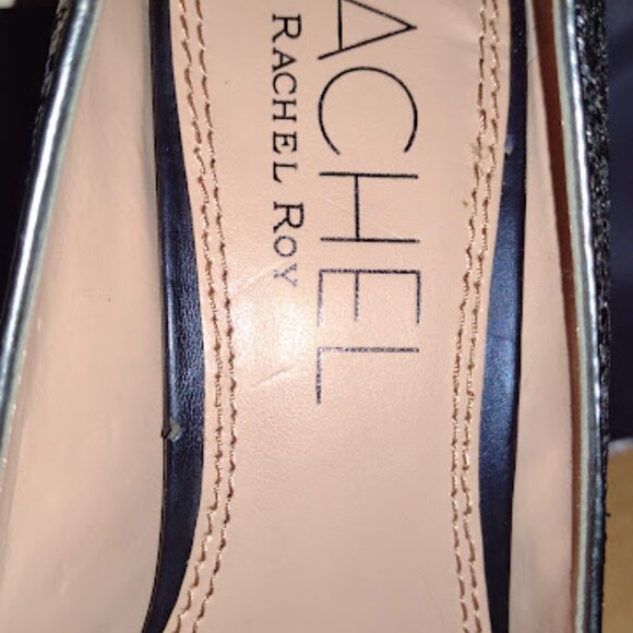 Rachel Roy Pewter Glitter High Heels - Picture 3 of 6